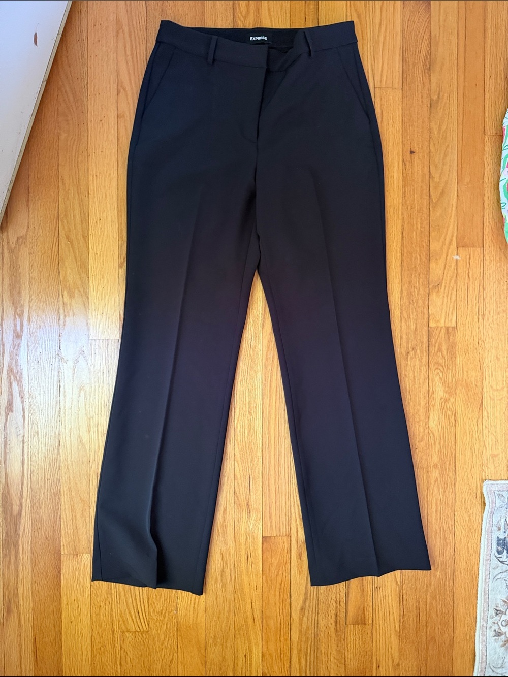 Express Black Straight-Leg Women's Dress Trousers